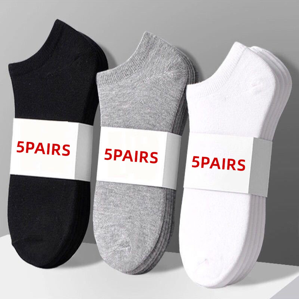 5 Pairs Unisex Casual Plain Co – No Show Sock Women Bewertung und Preis