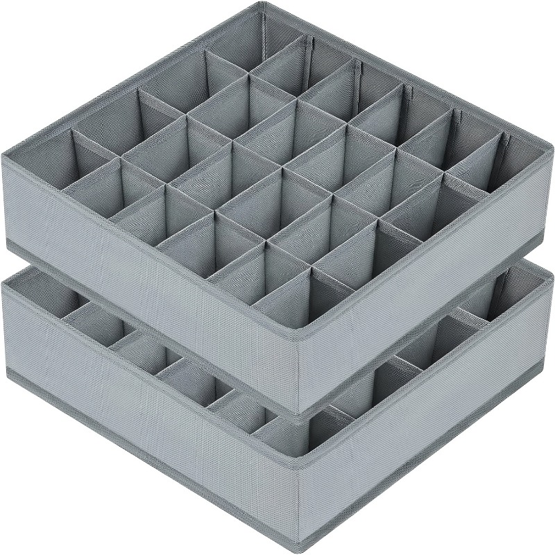 2Pcs 24-Compartment Fabric Soc – Sock Organizer Tray Bewertung und Preis
