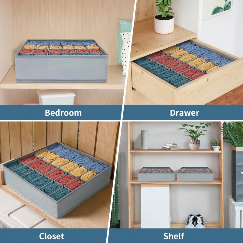 24 Grid Foldable Storage Organ – Sock Organizer Tray Bewertung und Preis