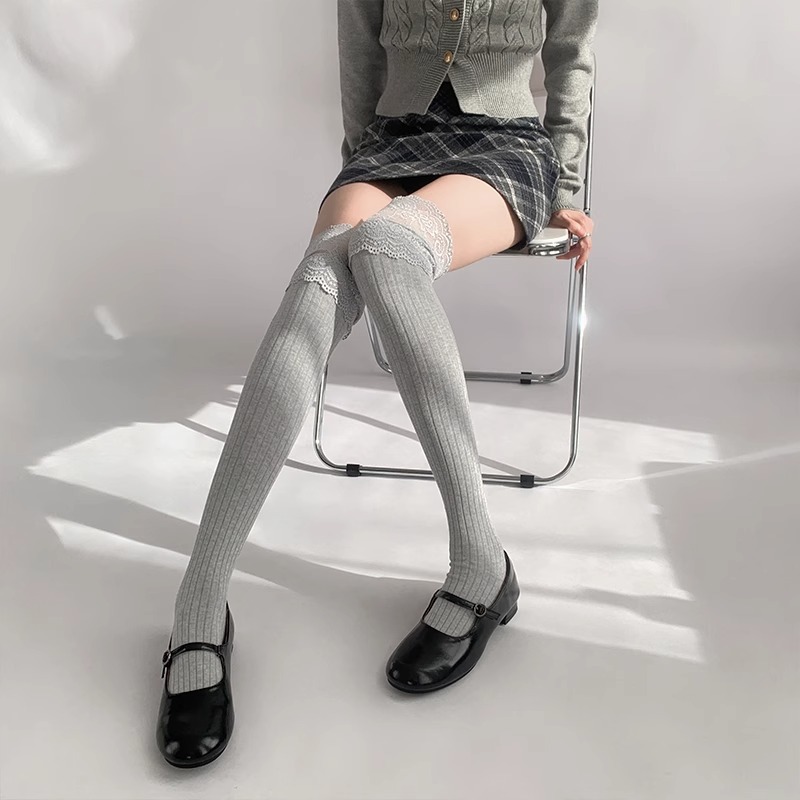 Soft Cotton Thigh High Socks,  – Boot Sock Slouchy Bewertung und Preis