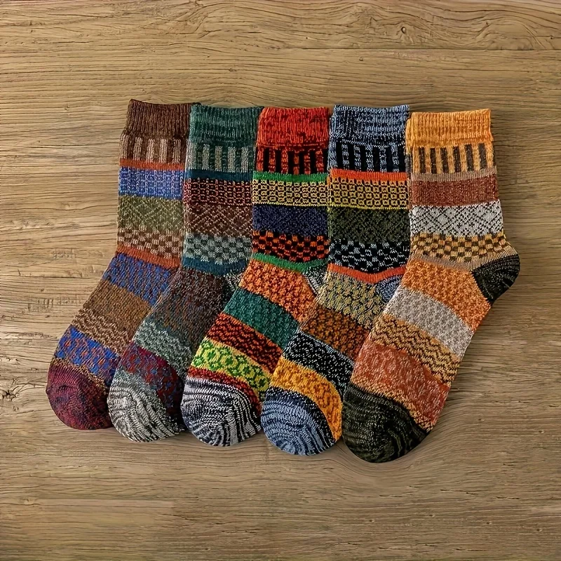 5 pairs of retro ethnic style  – Thermal Sock Winter Bewertung und Preis