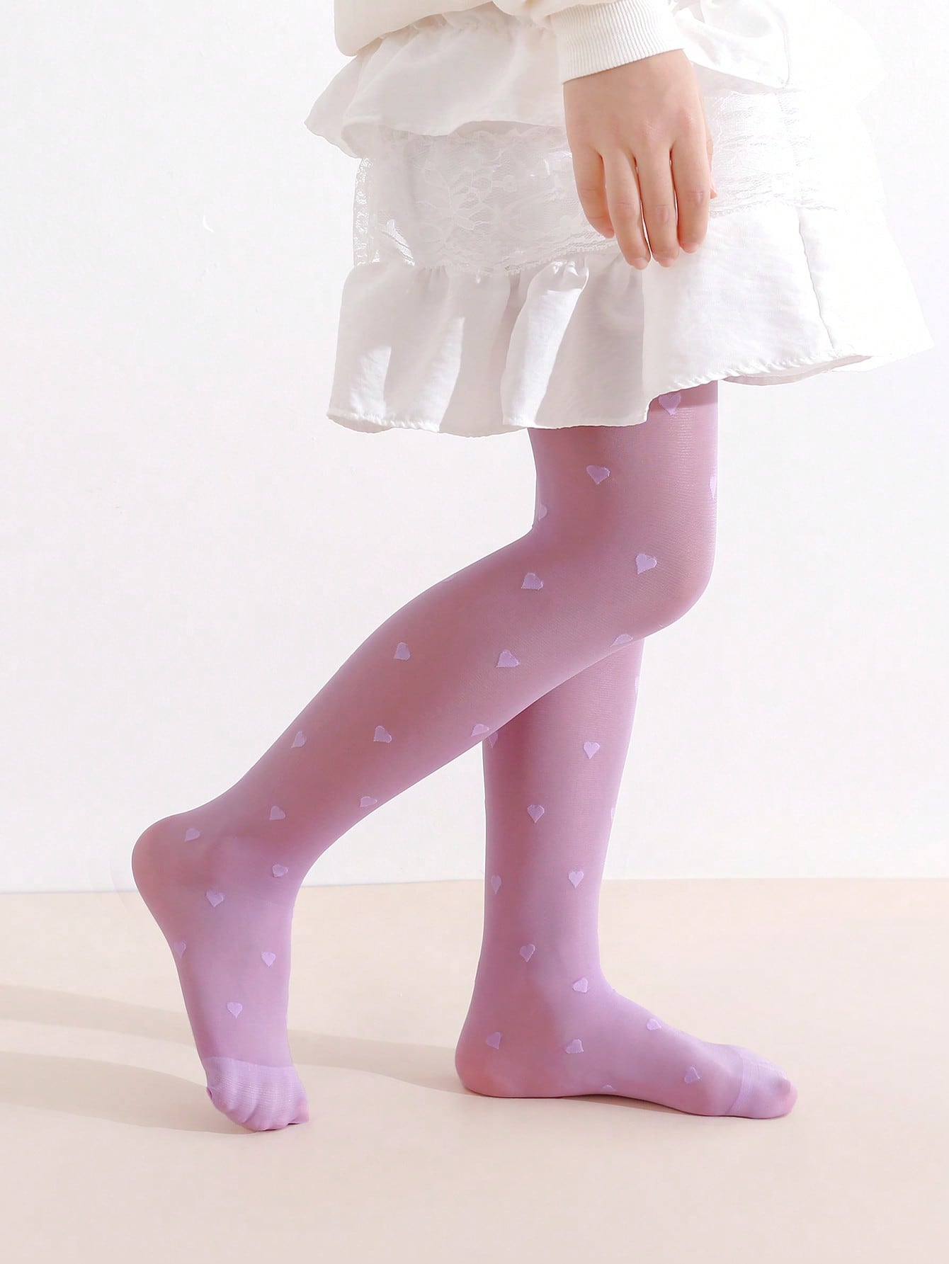 3Pcs Girls Heart Print Tights  – Tights Pantyhose Sheer Bewertung und Preis