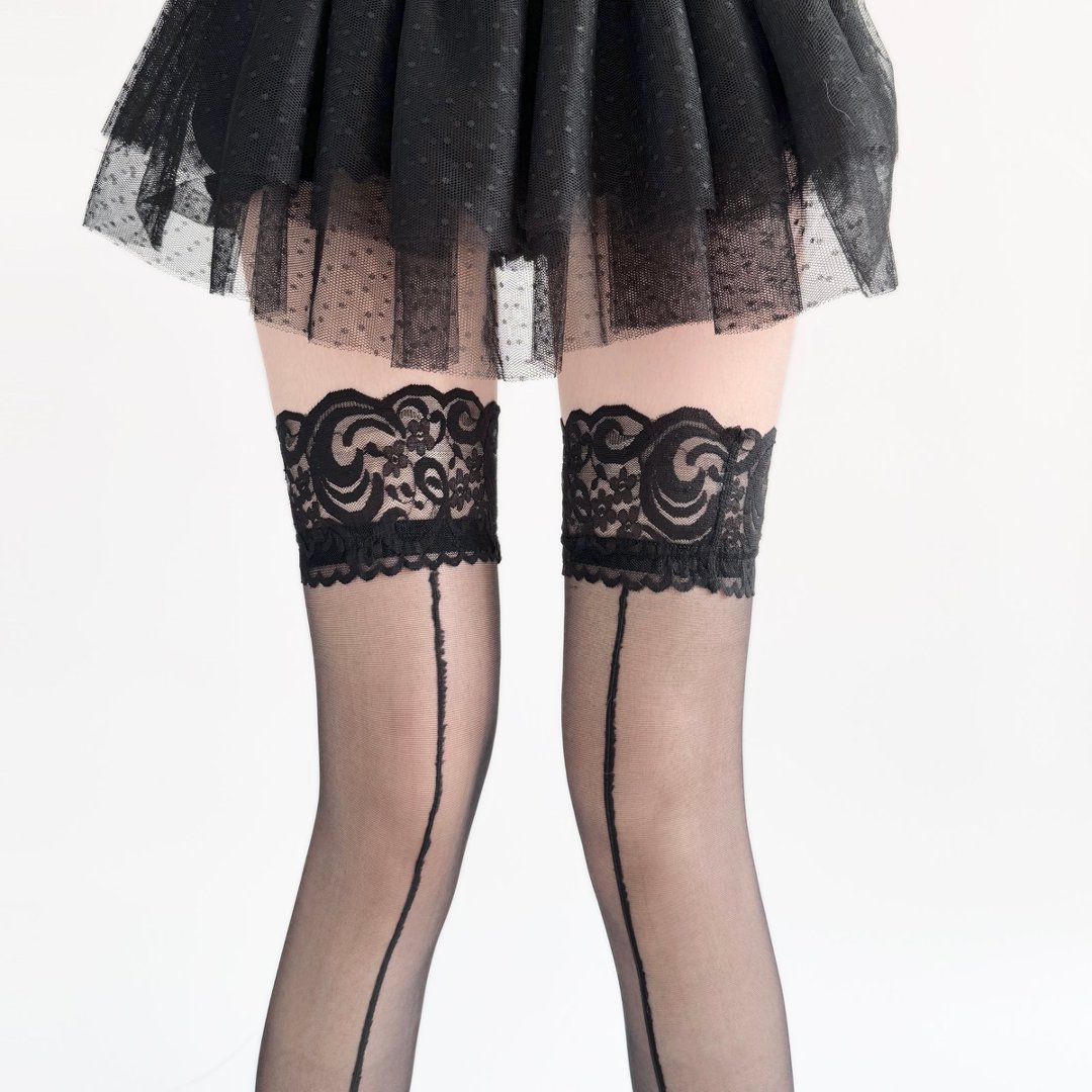 Lace Top Sheer Thigh High Stoc – Thigh High Sock Stay Up Bewertung und Preis