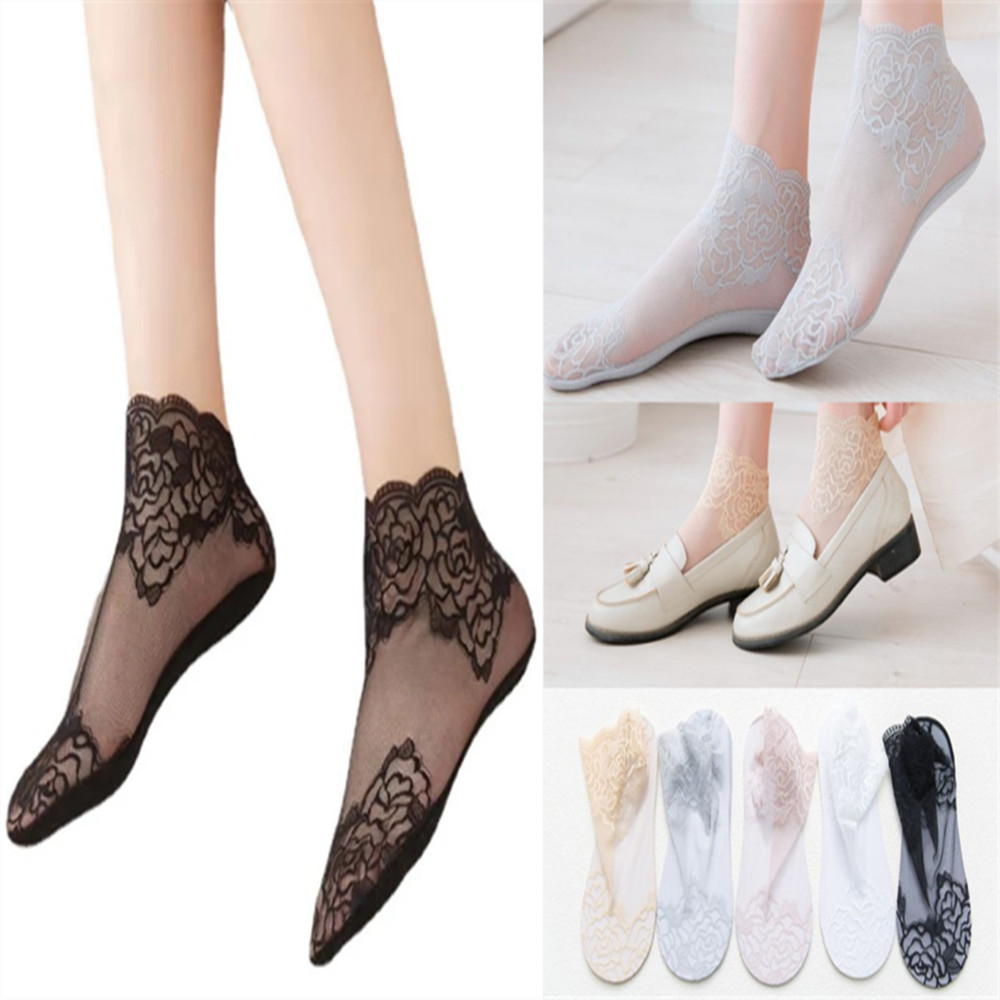 woman Lace rose thin socks Loa – Invisibility Sock Loafer Bewertung und Preis