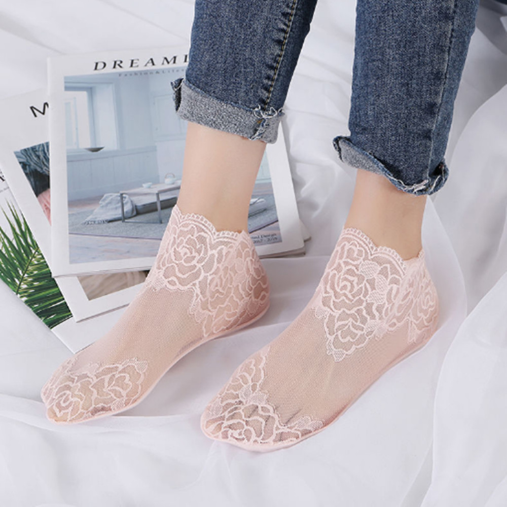 woman Lace rose thin socks Loa – Invisibility Sock Loafer Bewertung und Preis