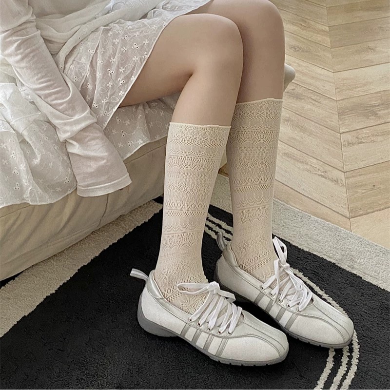 1/4 Pairs Women Lace Trimmed K – Knee High Sock Women Bewertung und Preis