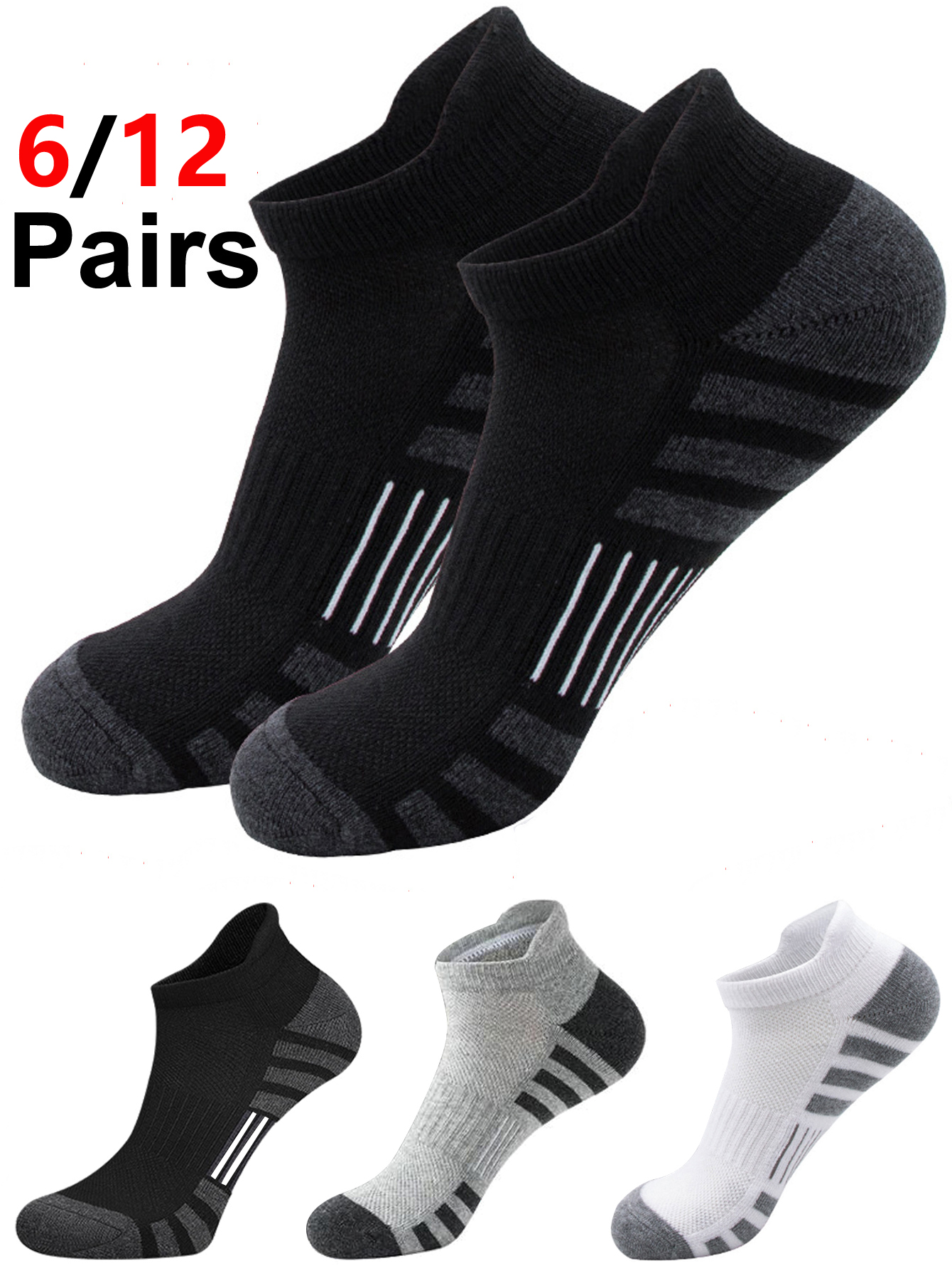 6/24 Pairs Cushioned Breathabl – Athletic Sock Cushion Bewertung und Preis