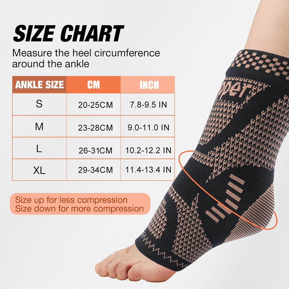 2PCS Copper Ankle Brace Suppor – Ankle Brace Sock Bewertung und Preis
