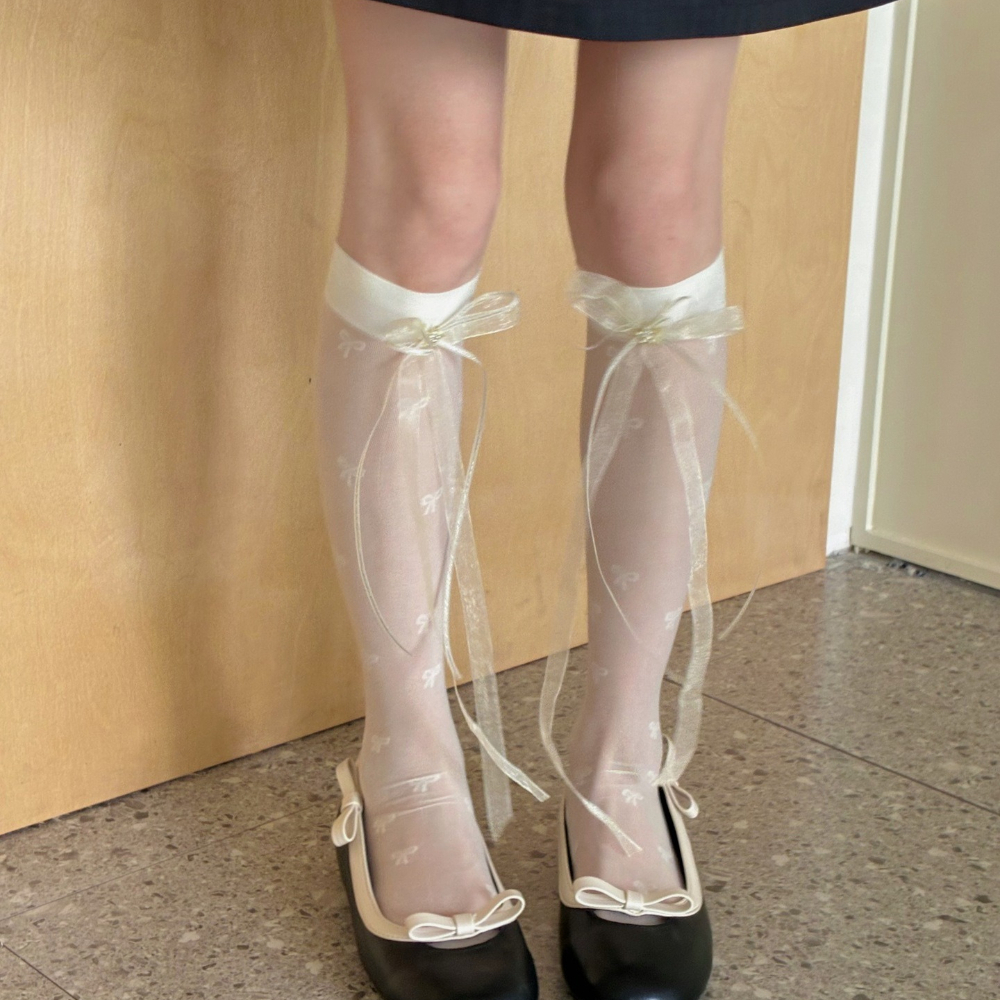 Sweet Bow Lace Sunscreen Calf  – Silk Sock Bamboo Bewertung und Preis