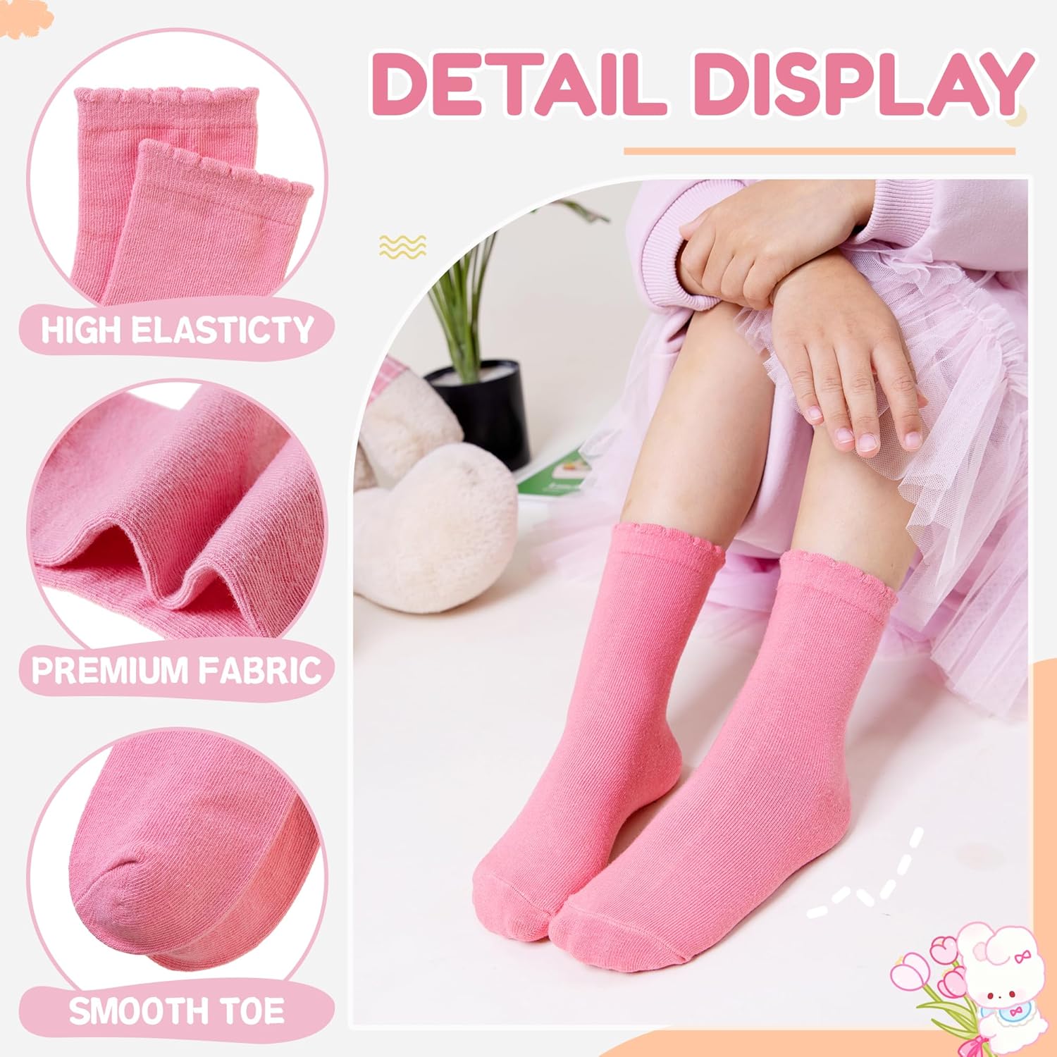 Girls Ruffle Crew Socks Little – Silk Sock Bamboo Bewertung und Preis