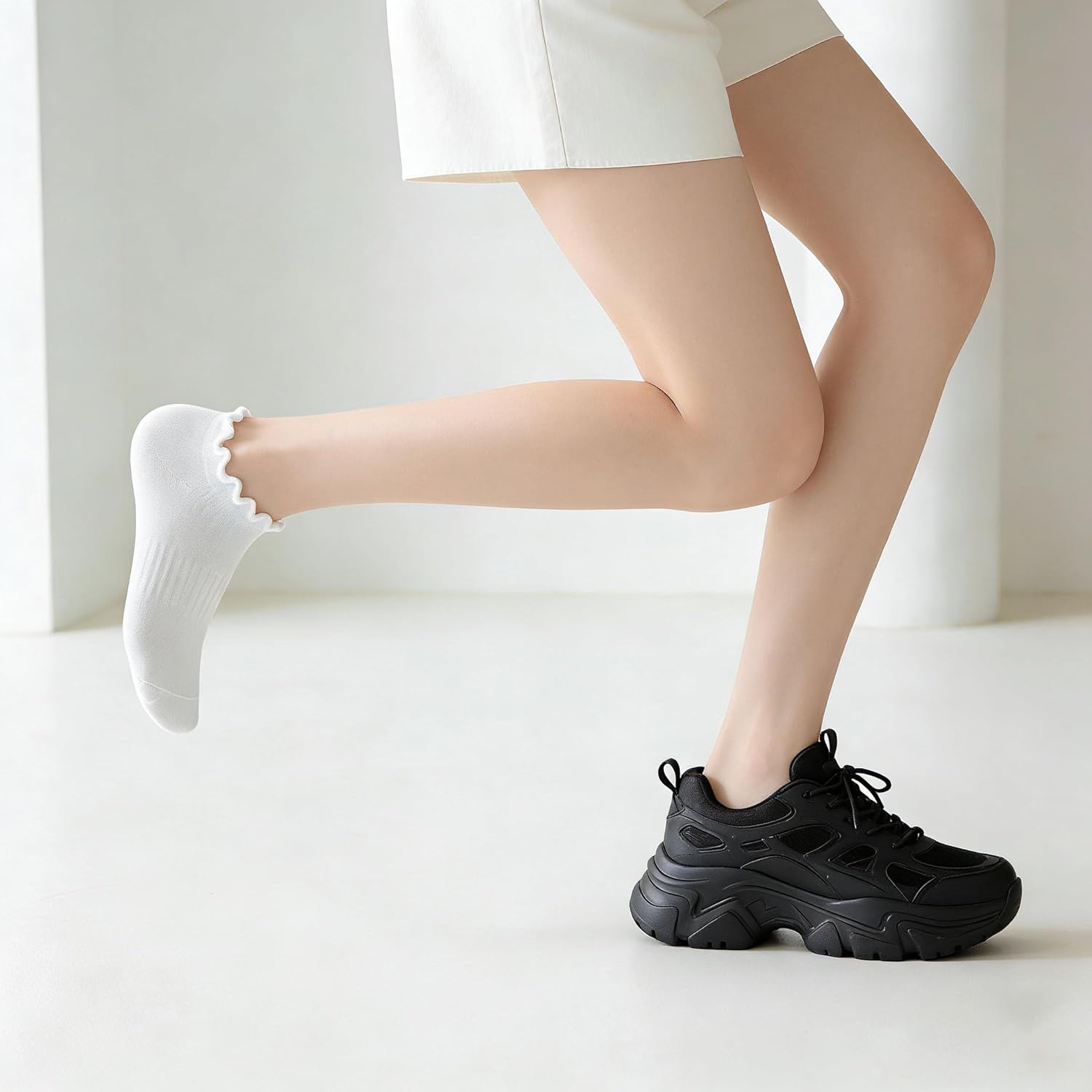Cute Ruffle Ankle Socks for Wo – Silk Sock Bamboo Bewertung und Preis
