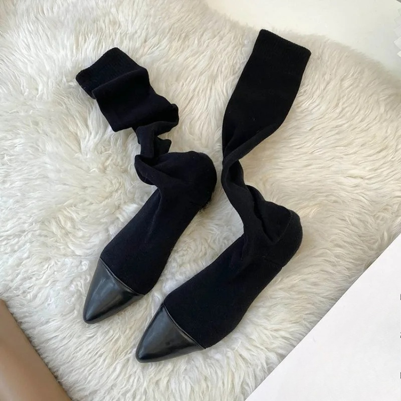 High Knee Sock Shoes 2025 New  – Knee High Sock Women Bewertung und Preis