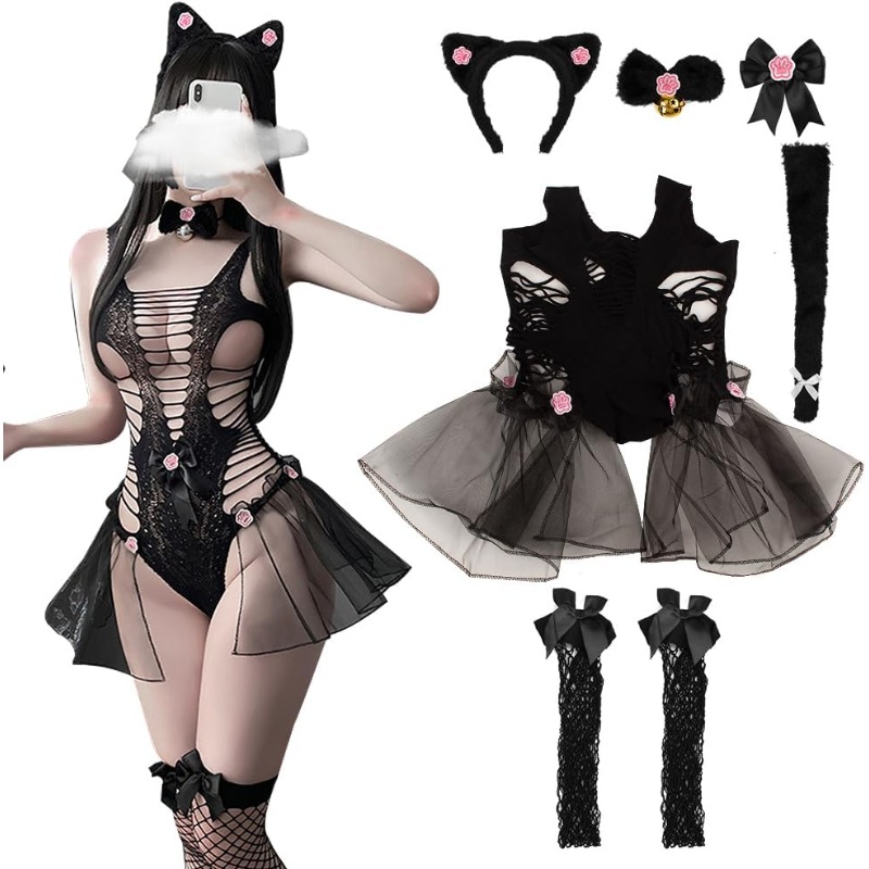 Women Sexy Lingerie Cosplay Ca – Fishnet Stocking Women Bewertung und Preis