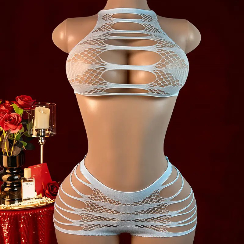 Sexy Lingerie +Panties Hollow  – Fishnet Stocking Women Bewertung und Preis