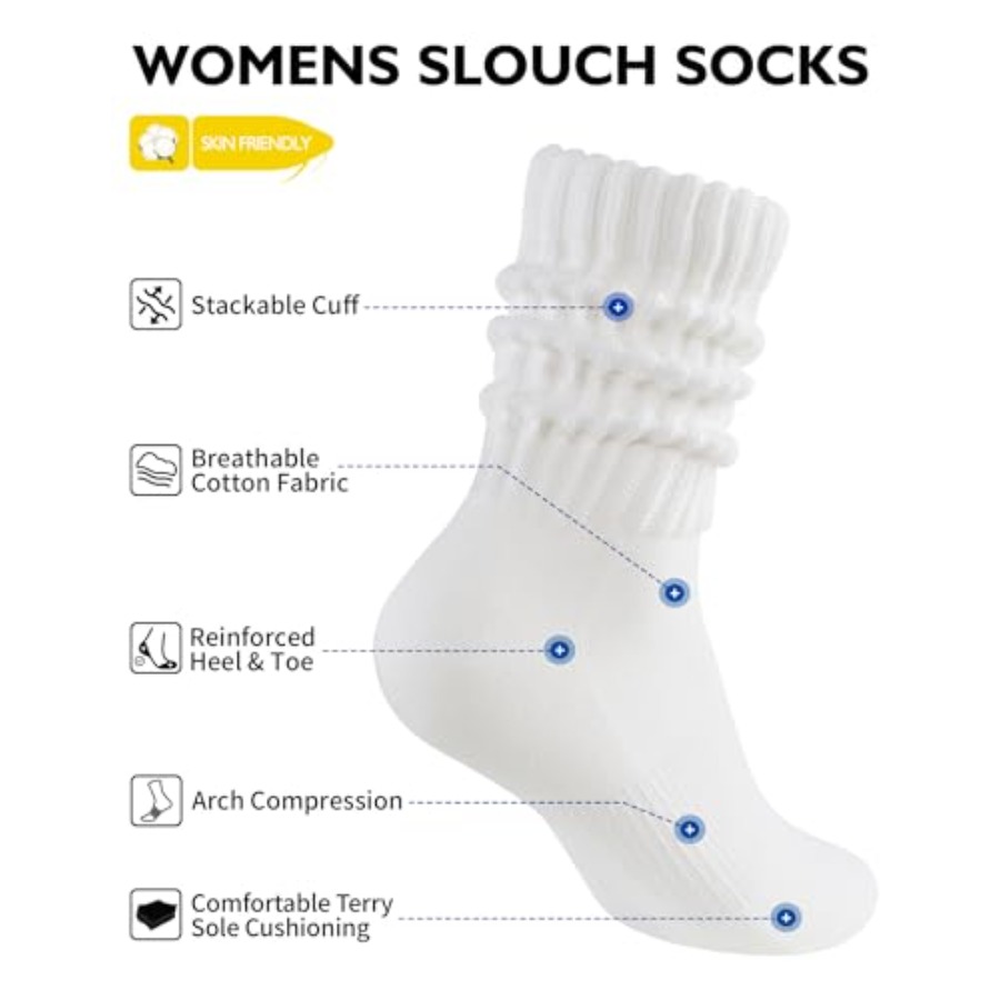CLOSEMATE Womens Scrunch Crew  – Boot Sock Slouchy Bewertung und Preis