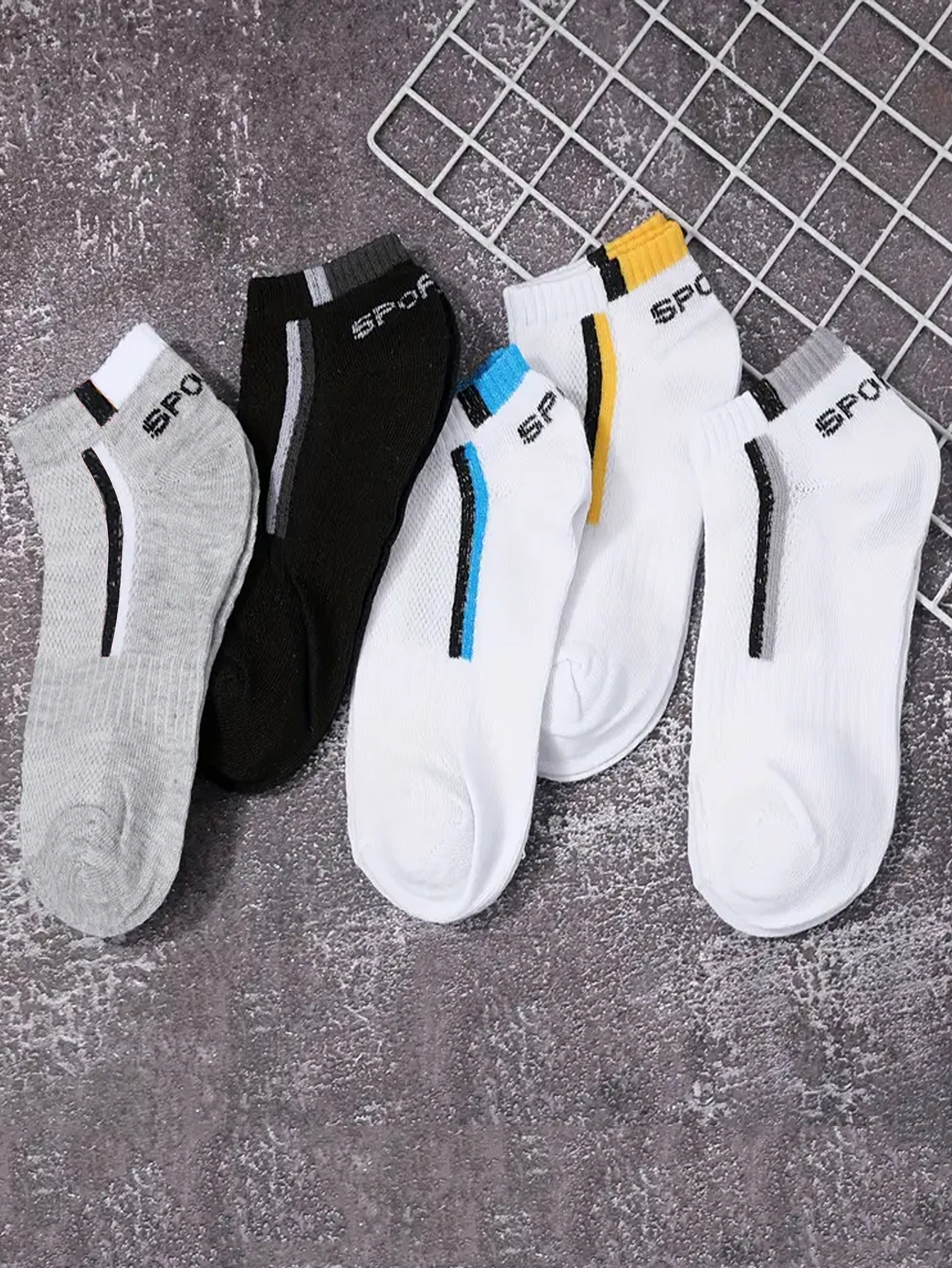 30Pairs Men's Color-block Mesh – Ankle Sock Low Cut Bewertung und Preis